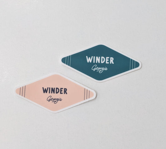 Vinyl Sticker; Winder Georgia (Diamond Shaped)