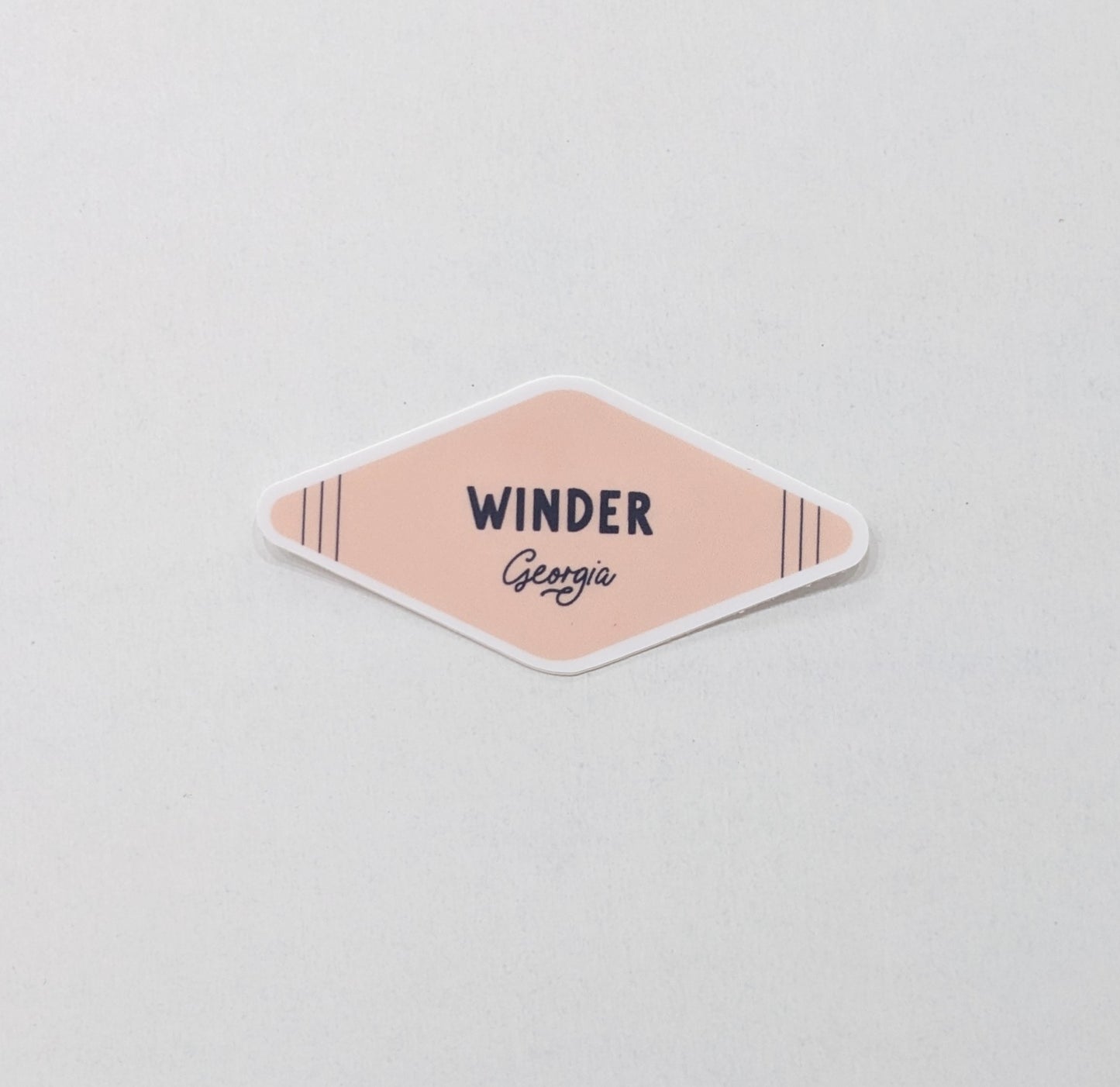 Vinyl Sticker; Winder Georgia (Diamond Shaped)
