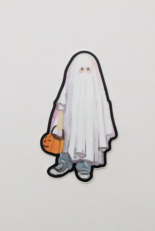 Vinyl Sticker; Halloween Ghost Costume - Made By Shellie