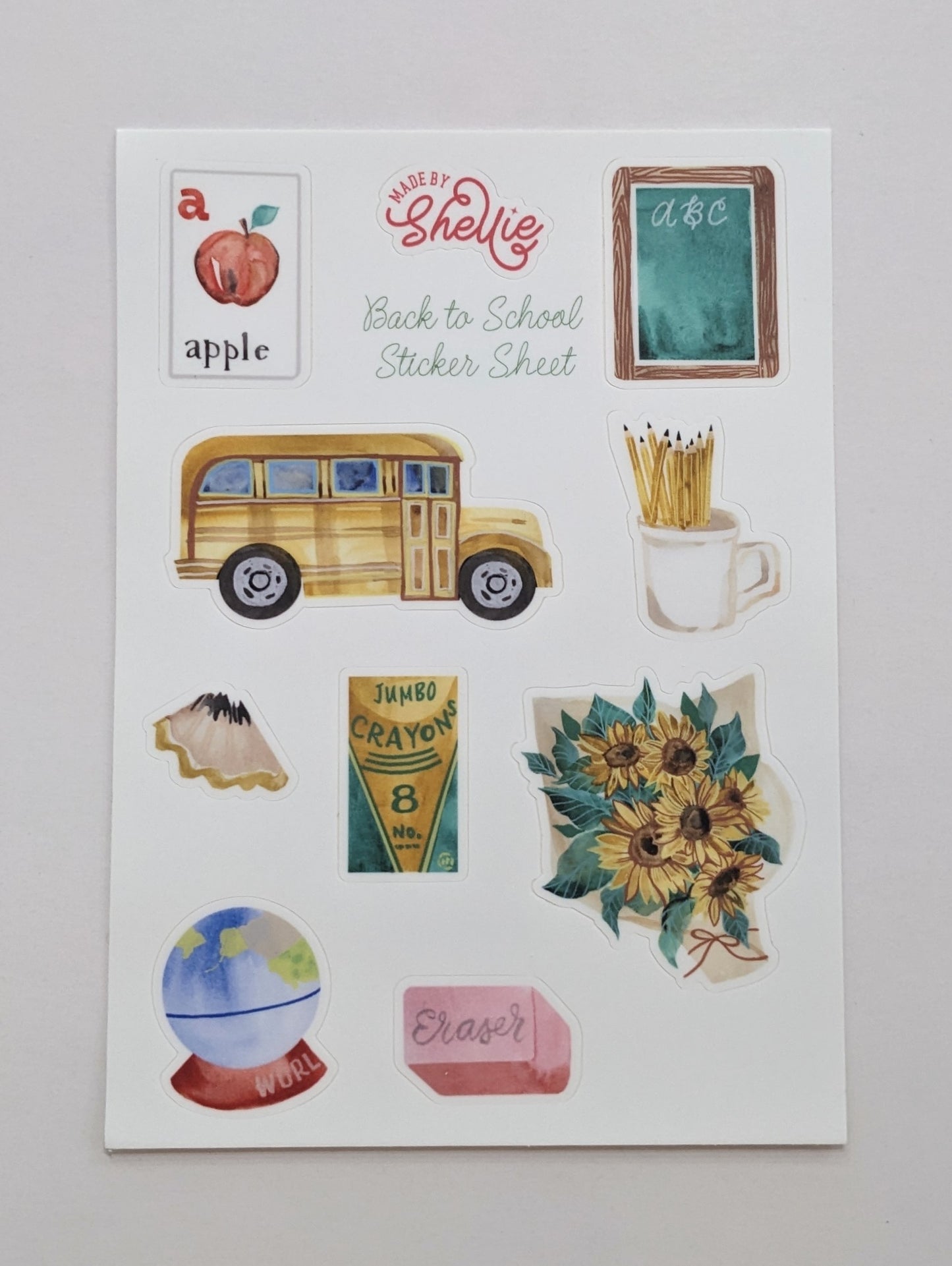 Sticker Sheet; Back to School - Made By Shellie