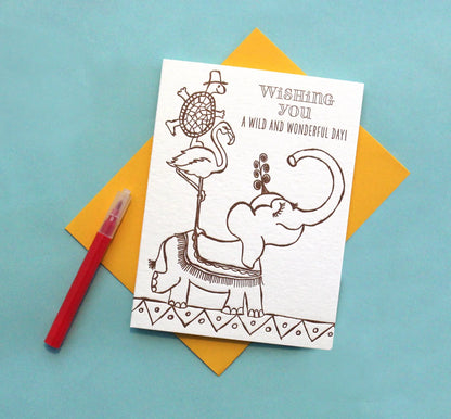 Kid's Coloring Card Kit (Create Your Own Greeting Cards)