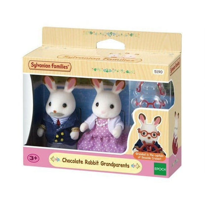 Calico Critters Chocolate Rabbit Grandparents; Set of 2