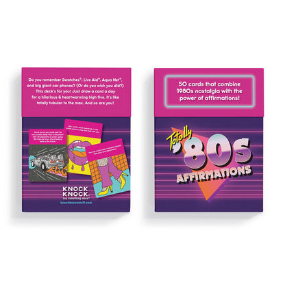 Affirmation Cards Deck; Totally 80's (50+ Cards)