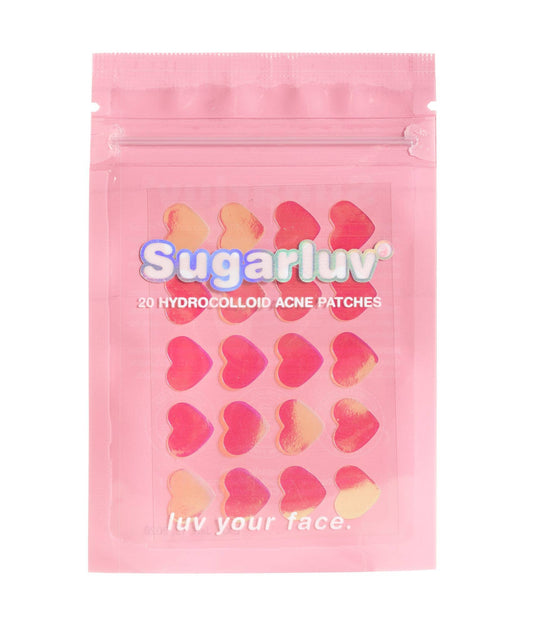 Hydrocolloid Acne Patches; Holographic Hearts (20 Count)