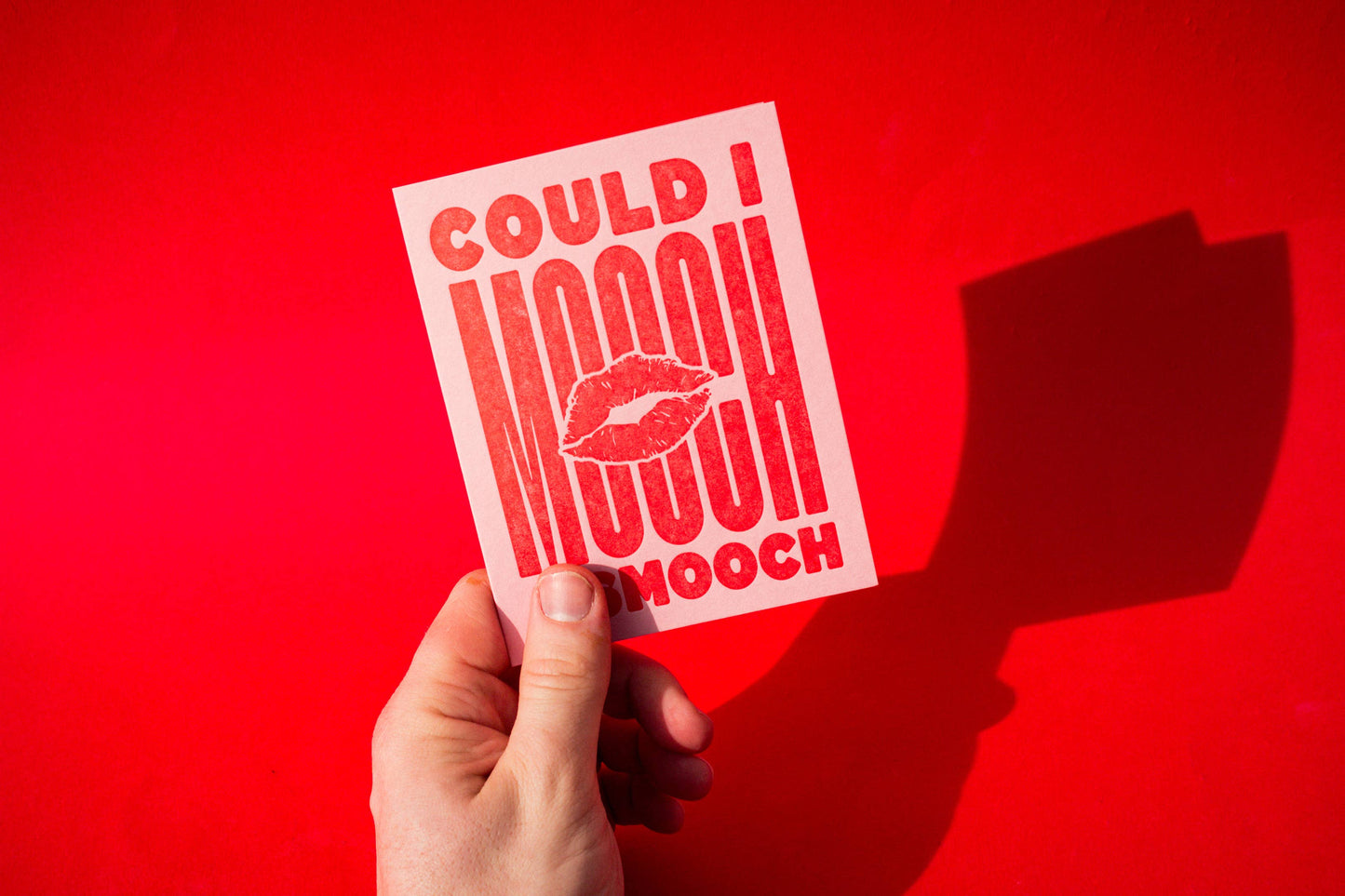 Love Card; Can I Mooch A Smooch (Pink and Red) By M.C. Pressure