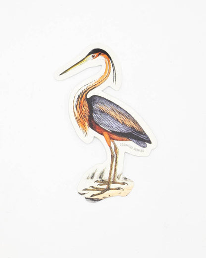 Vinyl Sticker; Purple Heron