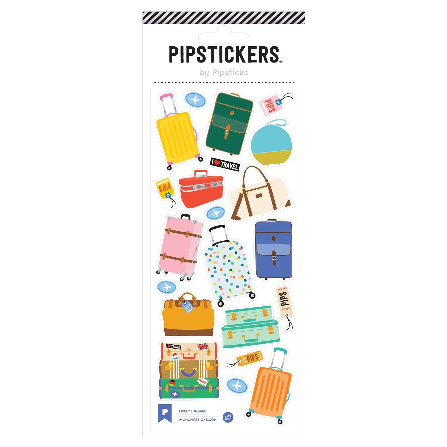 Pipsticks Sticker Sheet; Lively Luggage