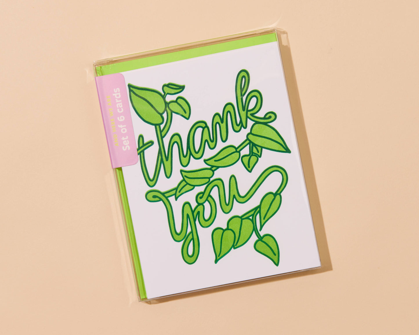 Thank You Card; Vining Plant (Letterpress)