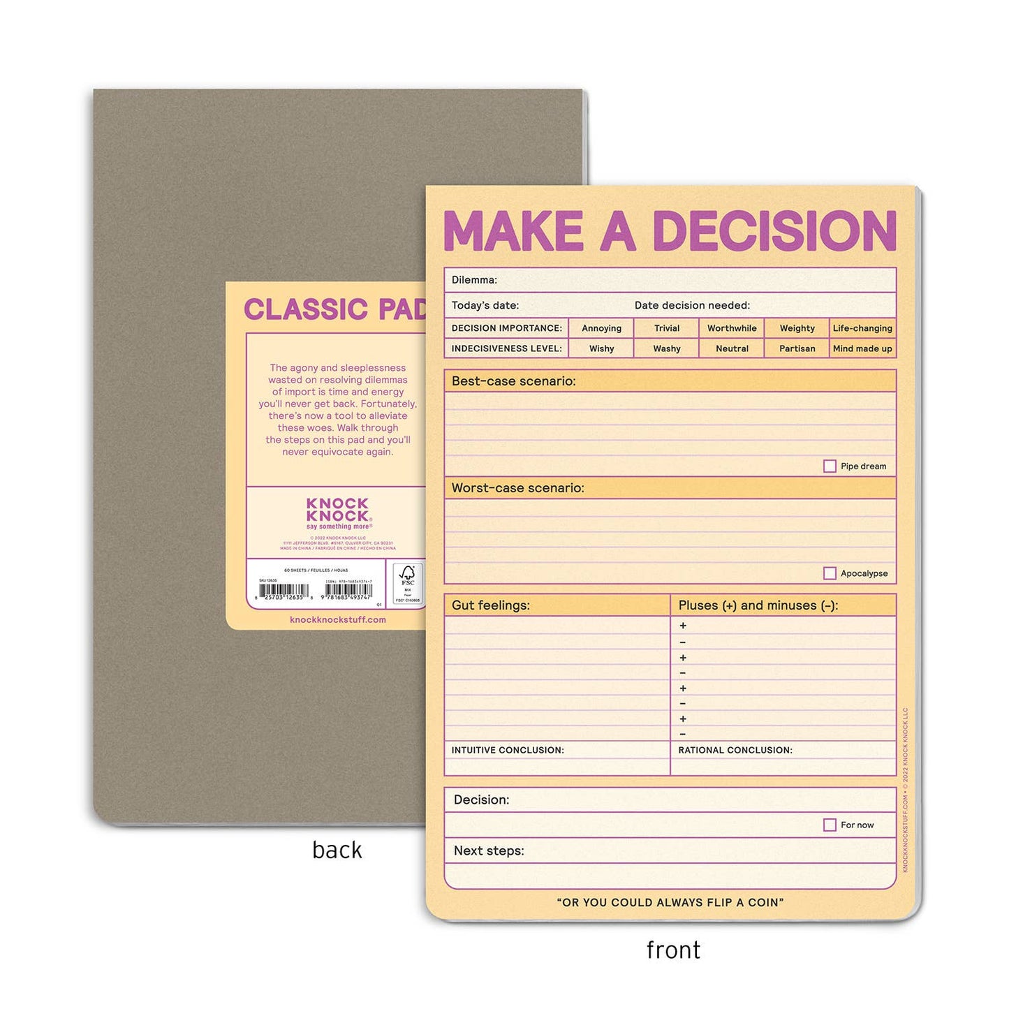 Notepad; Make a Decision (Pastel Version, 60 Sheets)