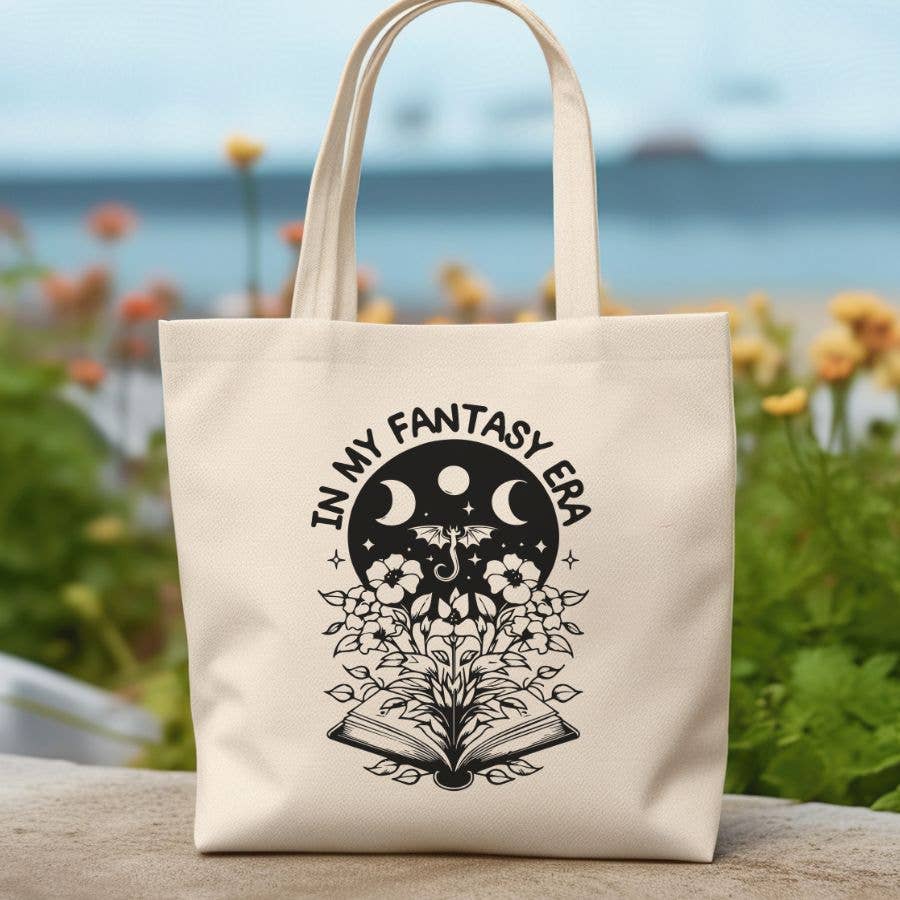 Canvas Tote Bag; In My Fantasy Era Reading Books