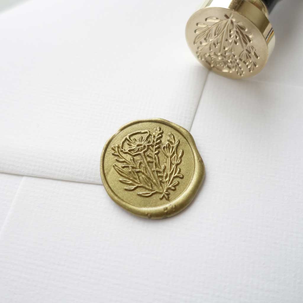 Wax Seal Stamp; Wild Flower