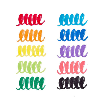 Ooly Big Bright Brush Markers (Set of 10)