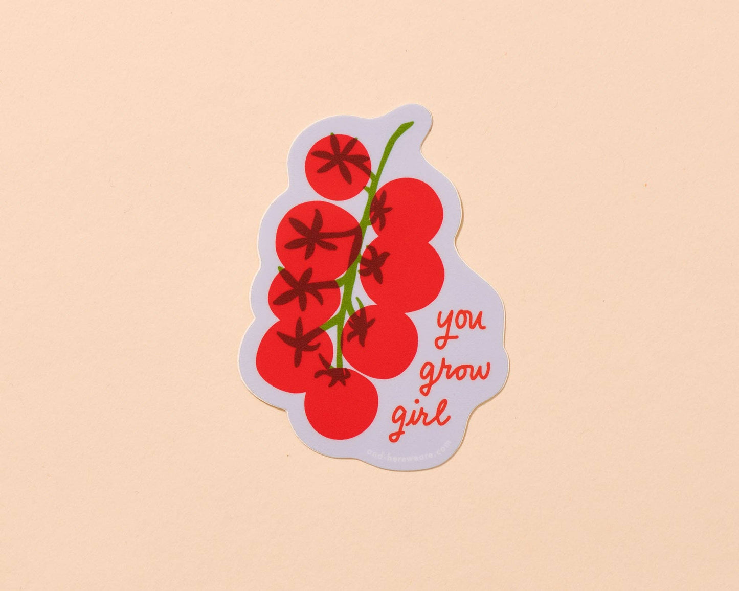 Vinyl Sticker; Grow (Tomato) Girl