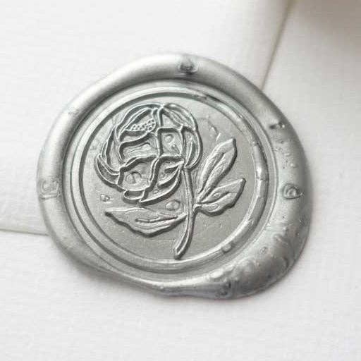 Wax Seal Stamp; Peony Flower