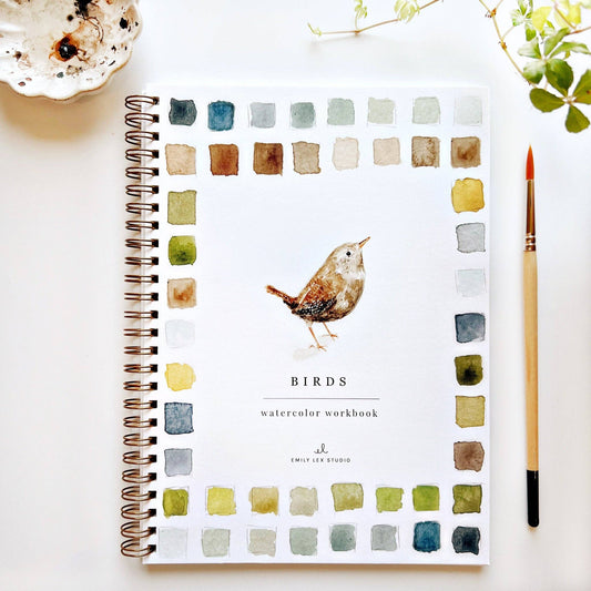 Watercolor Workbook; Birds By Emily Lex Studio