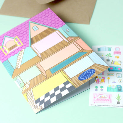 Sticker Scene Card; Dollhouse