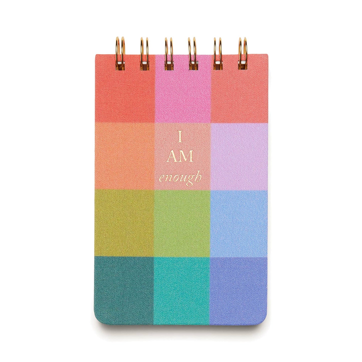 Notepad; Rainbow Check (Twin Wire, 80 Lined Pages)