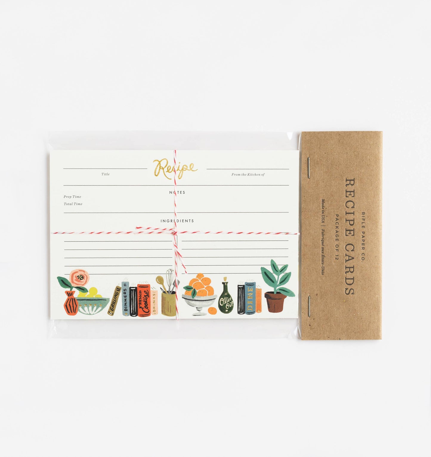 Rifle Paper Co. Recipe Card Set; Kitchen Shelf (Set of 12)