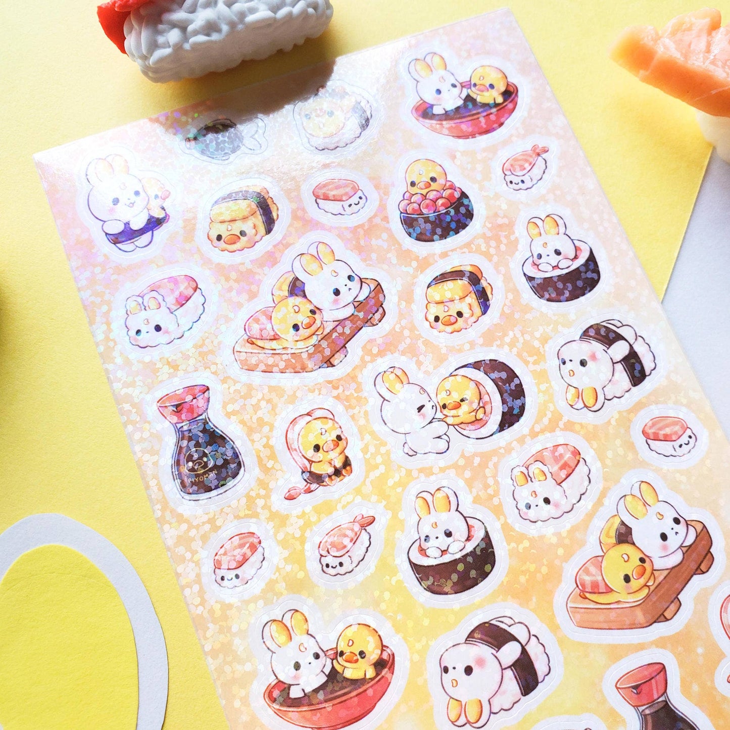 Stickii Sticker Sheet; Sushi Yum