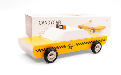 CandyLab Cab (Classic Yellow, Wooden Diecast Toy)