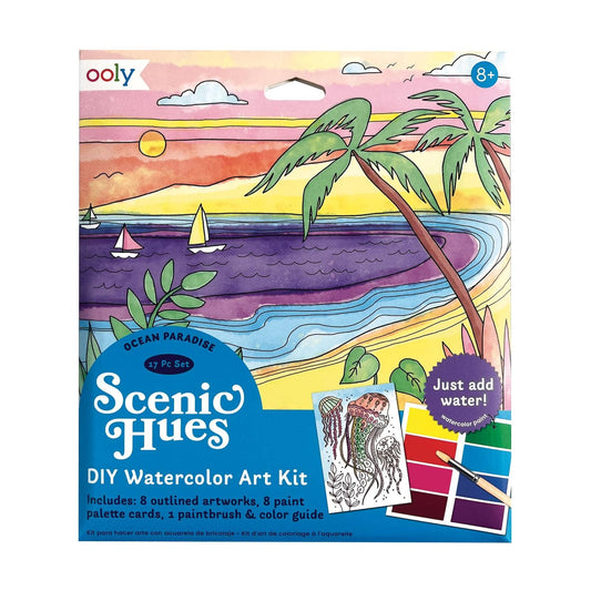 Ooly Watercolor Kit; Scenic Hues, Ocean Paradise