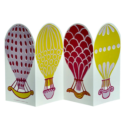 Concertina Card; Hot Air Balloons