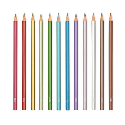 Ooly Modern Metallics Colored Pencils - Set of 12