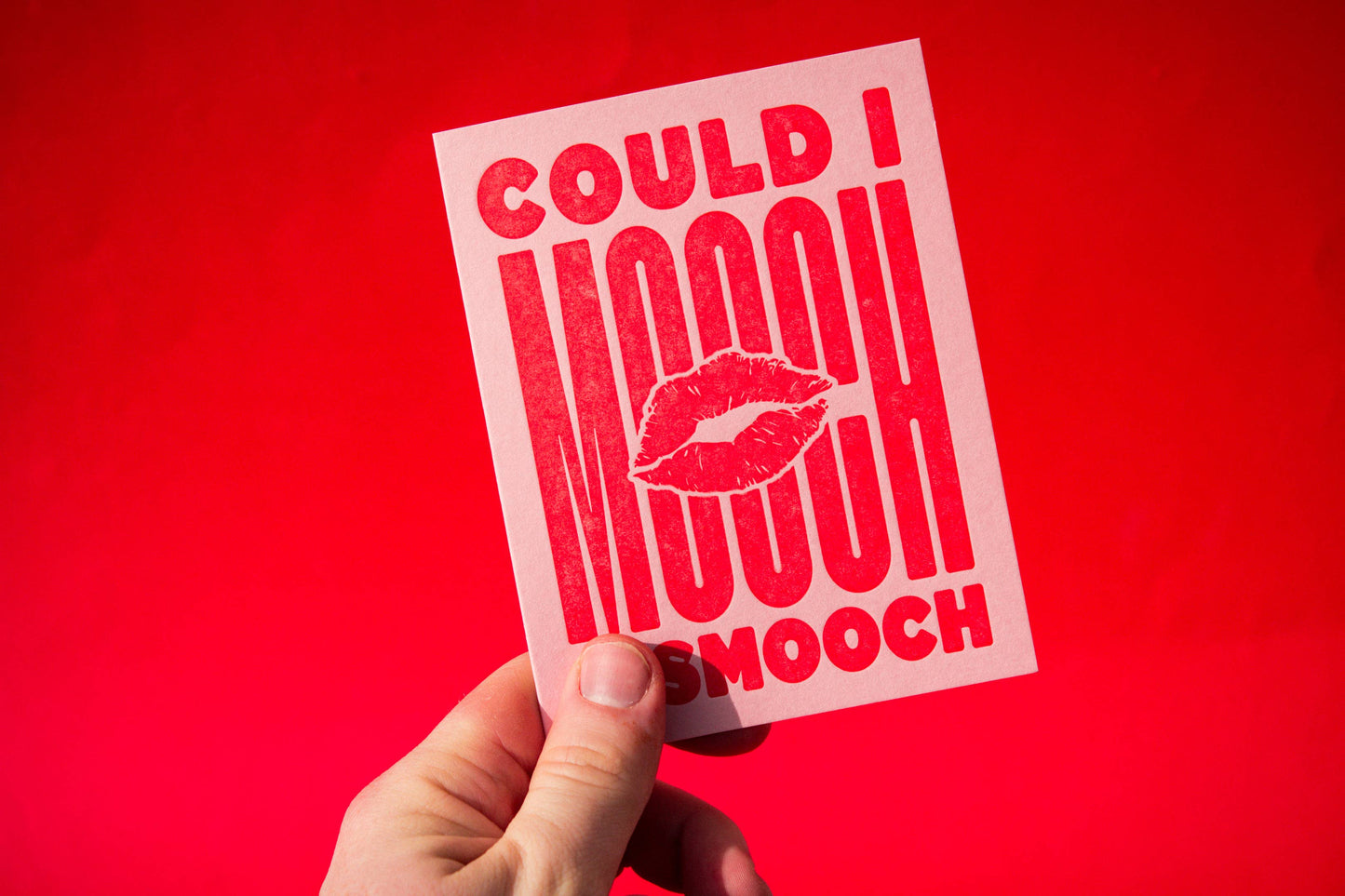 Love Card; Can I Mooch A Smooch (Pink and Red) By M.C. Pressure