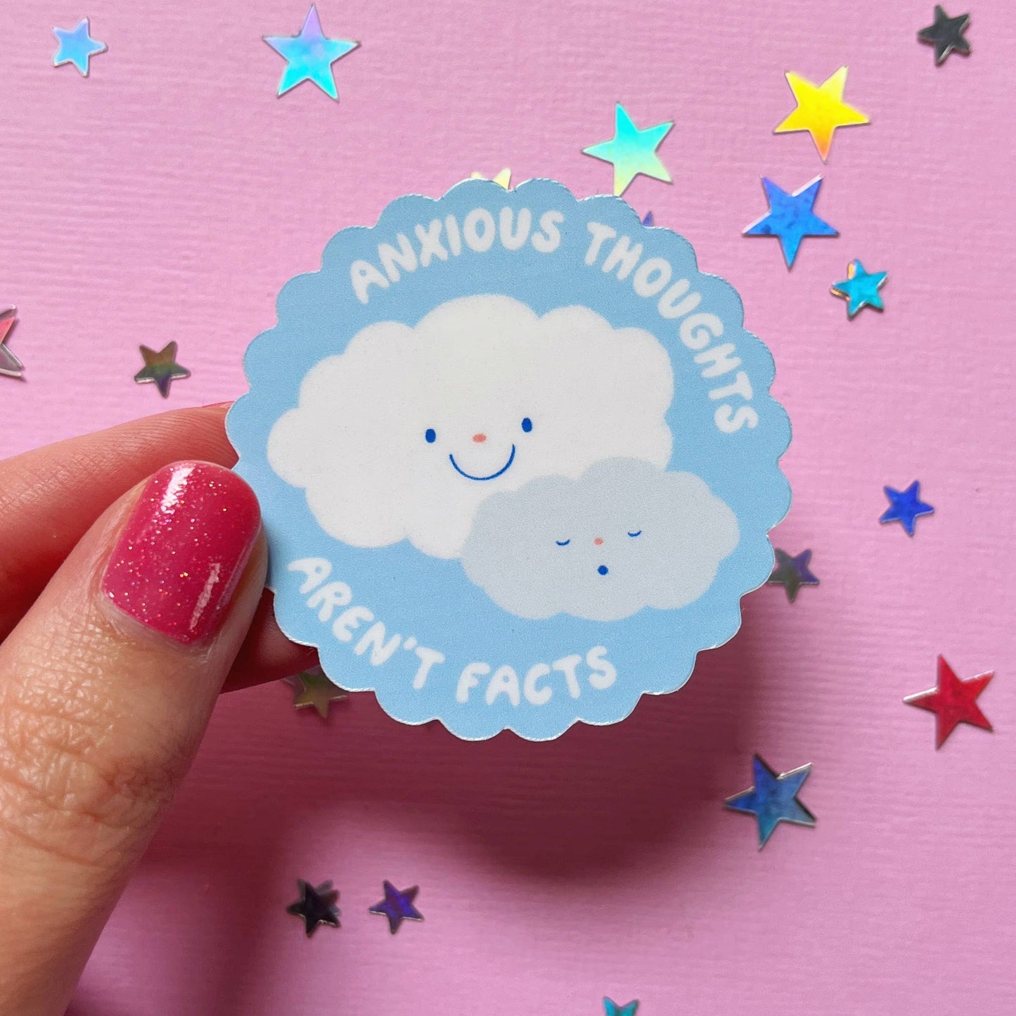 Vinyl Sticker; Anxious Thoughts Aren't Facts