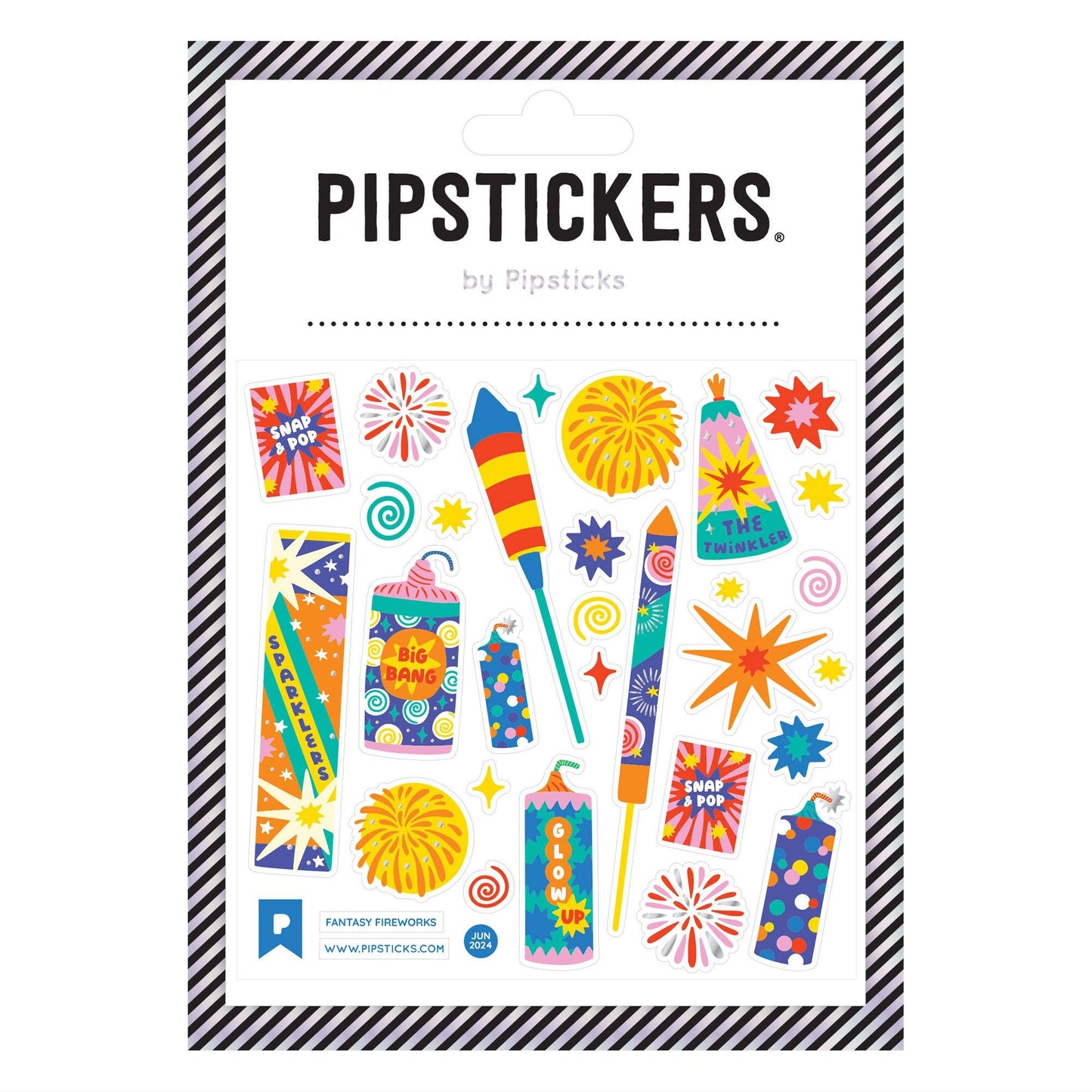 Pipsticks Sticker Sheet; Fantasy Fireworks