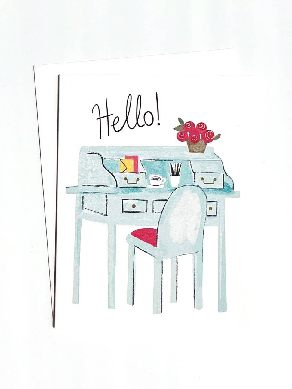 Greeting Card; Hello Desk