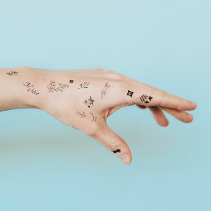 Temporary Tattoo Sheets; Tiny Nature