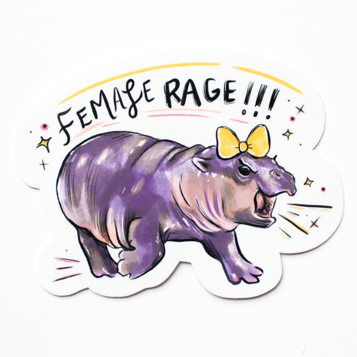 Vinyl Sticker; MooDeng Female Rage