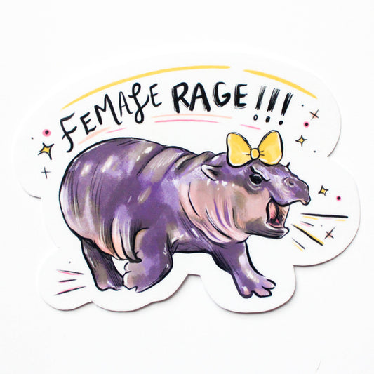 Vinyl Sticker; MooDeng Female Rage