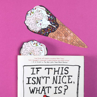 Die Cut Bookmark; Ice Cream Cone By Humdrum Paper