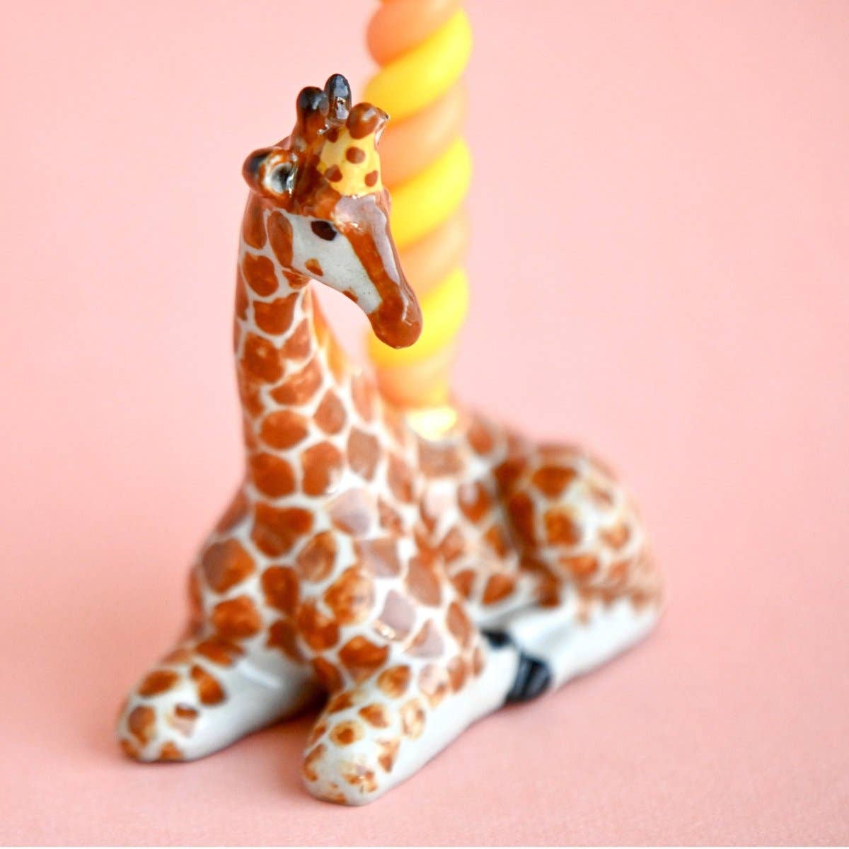 Camp Hollow Cake Topper; Giraffe (Hand-Painted Porcelain)