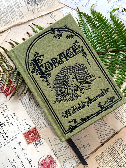 Field Journal; Green Foraging (Hardcover, A6 Size, 120gsm White Paper)