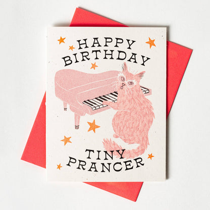 Birthday Card; Happy Birthday Tiny Prancer (Risograph Card)