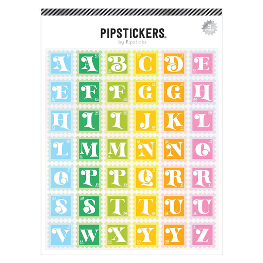 Pipsticks Sticker Sheet; Stamp It Out: Big Alphabet (5ct)