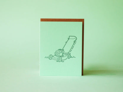 Greeting Card; Mr. Mow It All By M.C. Pressure