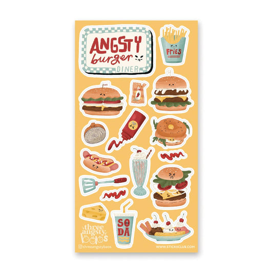 Stickii Sticker Sheet; The Angsty Diner