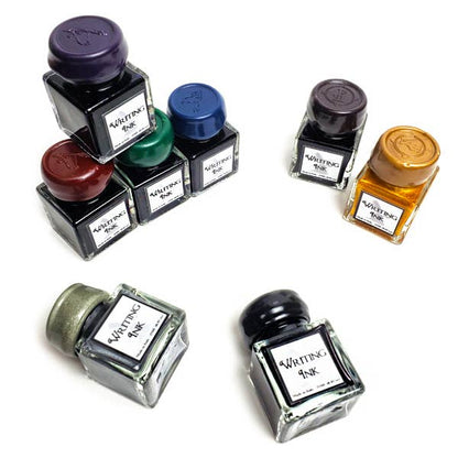 Italian Ink; Desktop Square Bottle (Black, Handground)