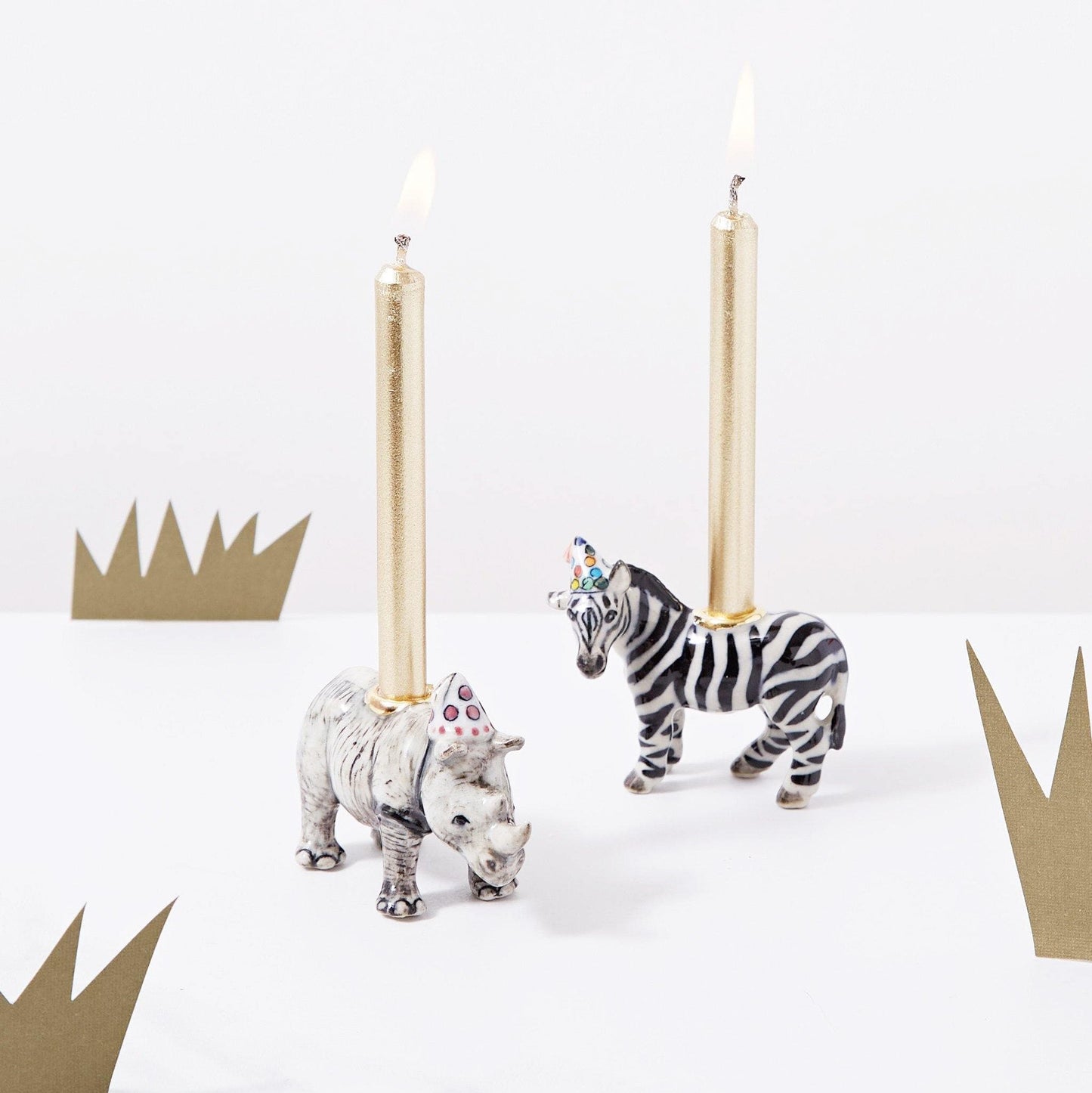 Camp Hollow Cake Topper; Zebra (Hand-Painted Porcelain)