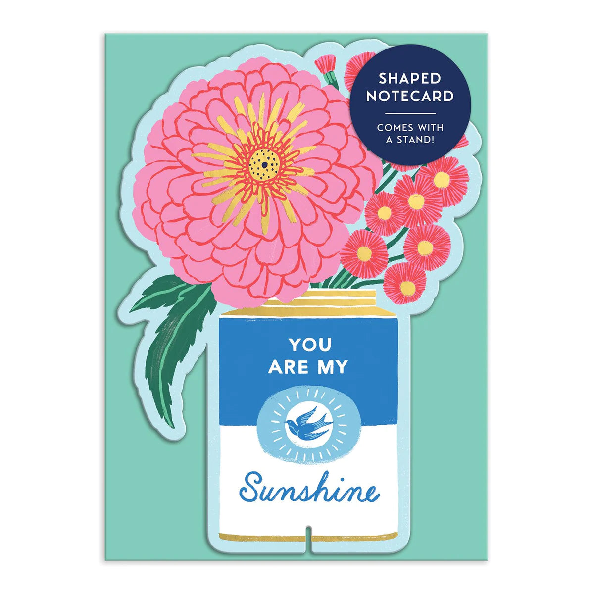 Love/Friendship Card; You Are My Sunshine (Shaped Notecard + Stand)