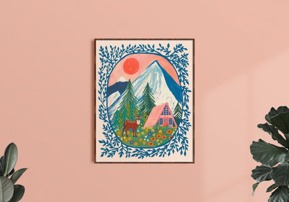 Art Print; Into the Wilderness (10 x 8) By Dream Folk Studio