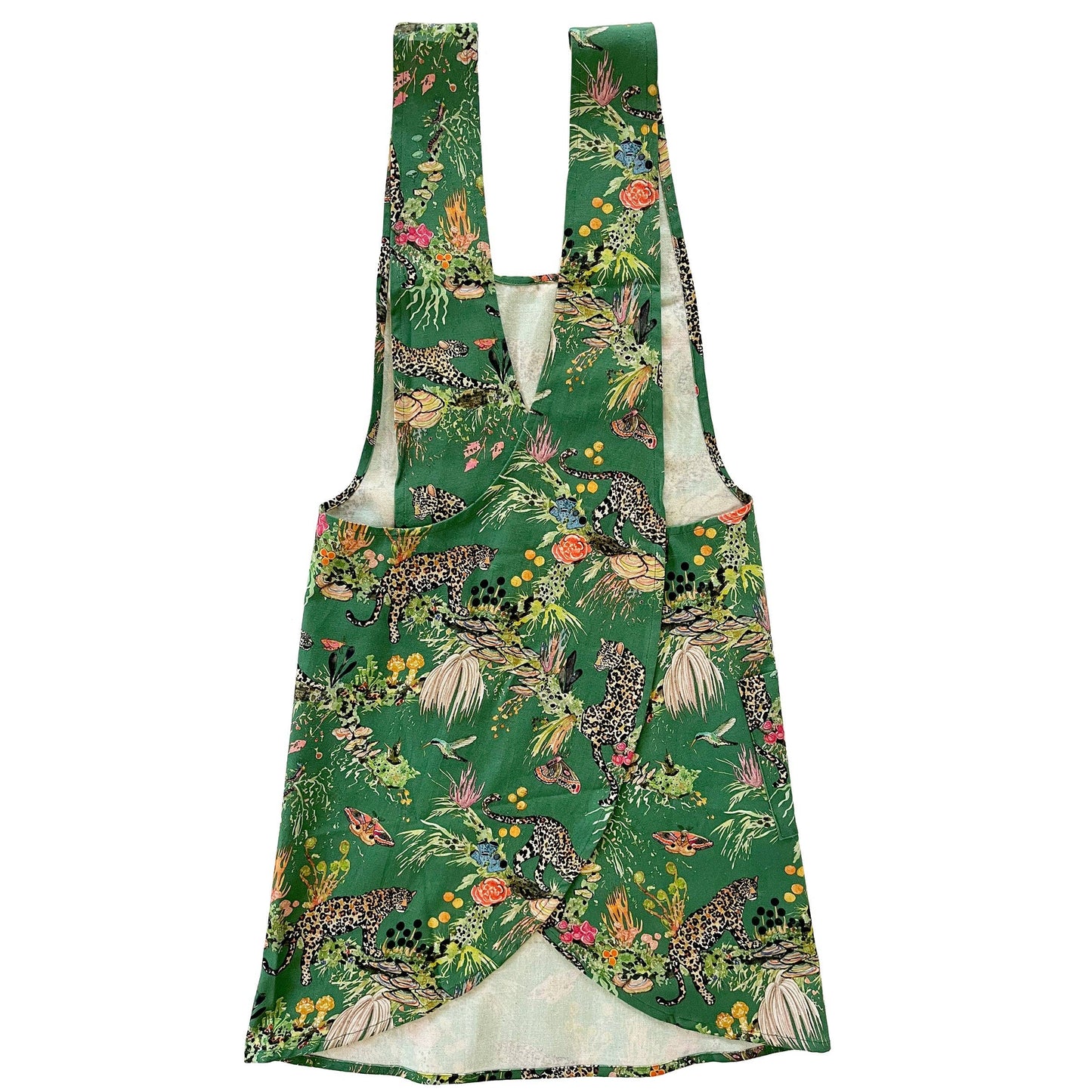 Pinafore Apron; Felidae Tree / Leopard Print