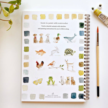 Watercolor Workbook; Animals By Emily Lex Studio