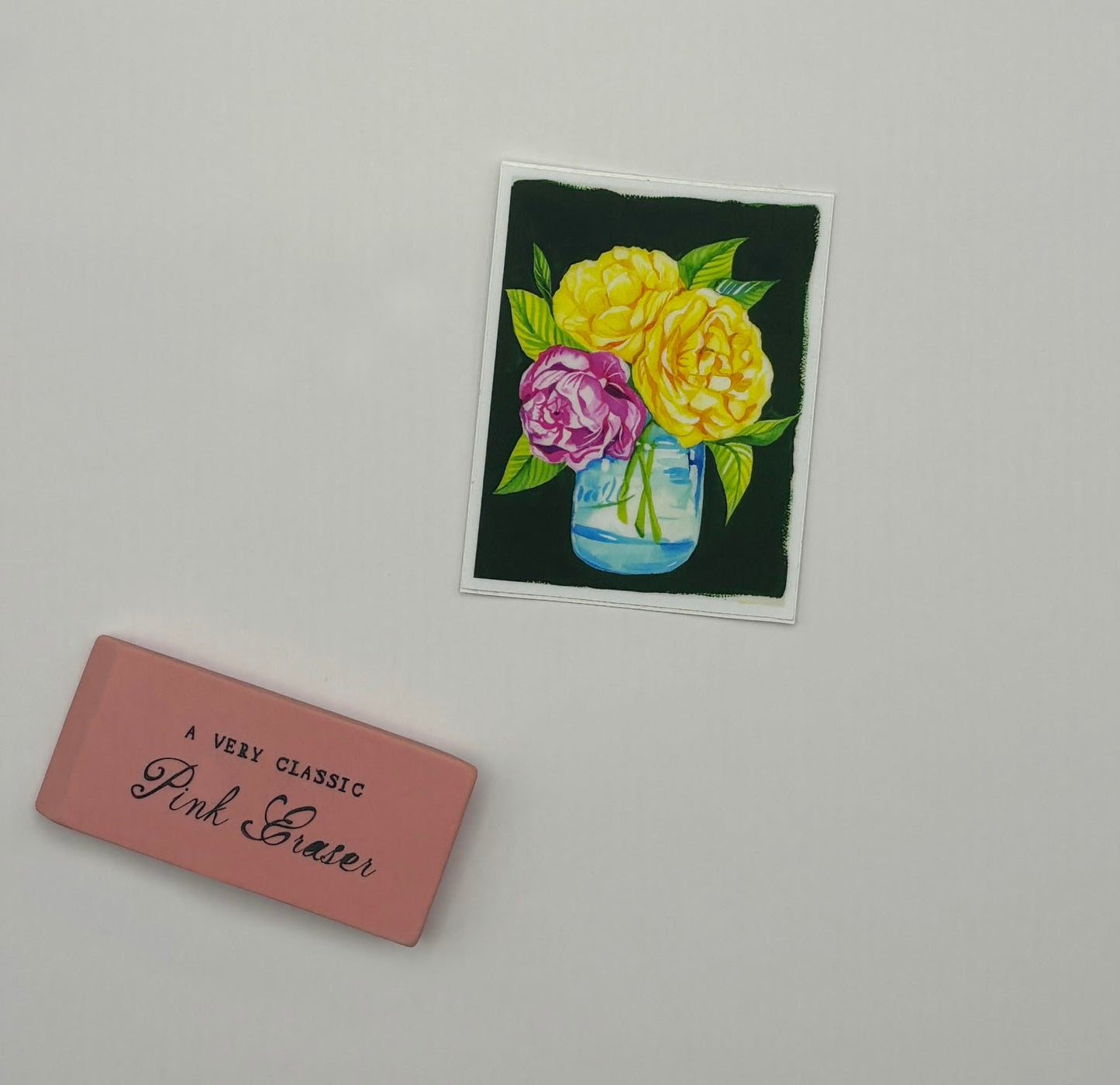 Vinyl Sticker; Flowers in a Vase - Made By Shellie