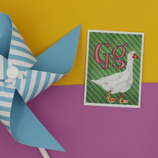 Vinyl Sticker; G is for Goose - Made By Shellie