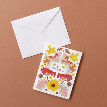 Greeting Card; So Thankful By Botanica Paper Co.